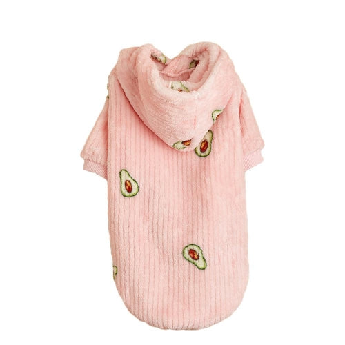 Fashionable Pet Avocado Print Hoodie For Cats And Dogs